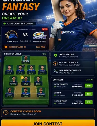 T20 (t20 live score) fantasy cricket & matchday visual 3